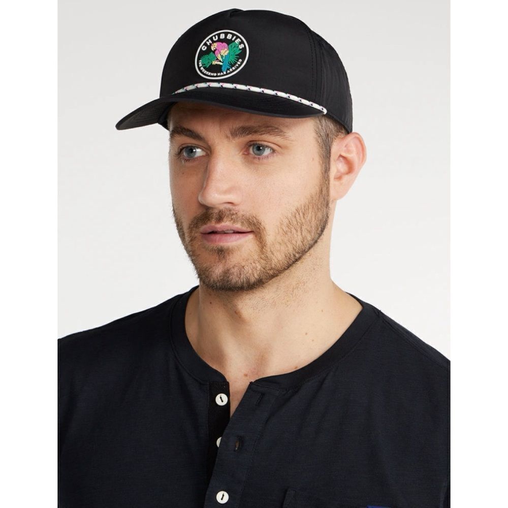 Chubbies The Black Patch Nylon
Rope Hat Color Black Dad Hat / New